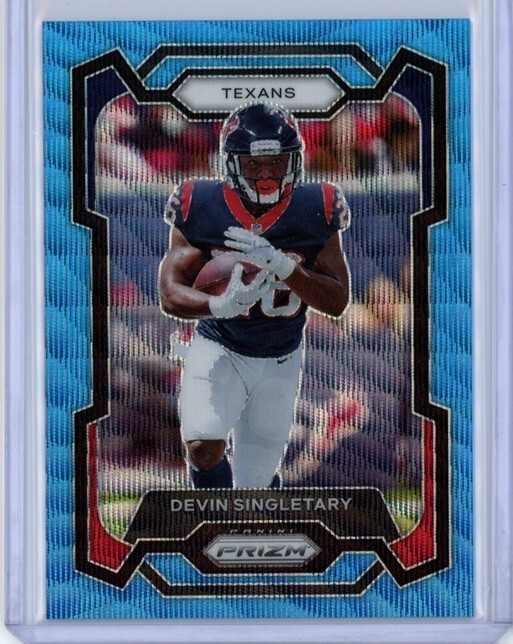 DEVIN SINGLETARY 2023 Panini Prizm Blue Wave #119 Texans 088/199