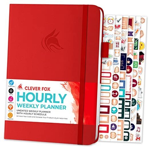 Planner Schedule – Undated Weekly & Monthly Life A5 (5.8'' x 8.3'') Red