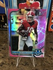 2021 Bowman University 27 Kearis Jackson Pink Refractor Georgia Tennessee Titans