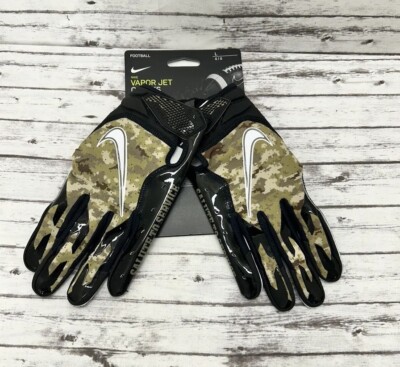 Nike Vapor Jet Football Gloves Adult L Camo Salute to Service NFL