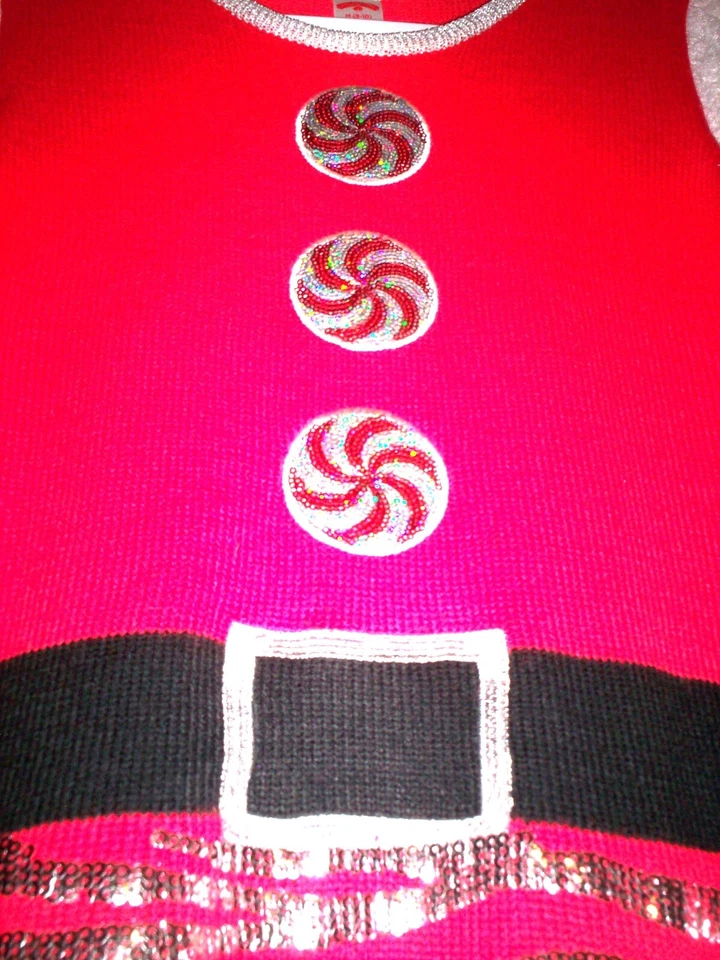 -XMAS MARDI GRAS/КОСТЮМ МЯТЫ ПЕРЕЧНОЙ КОНФЕТЫ МИНИ-ПЛАТЬЕ/ТУНИКА ДАМЫ SZ MED - Изображение 3 из 4