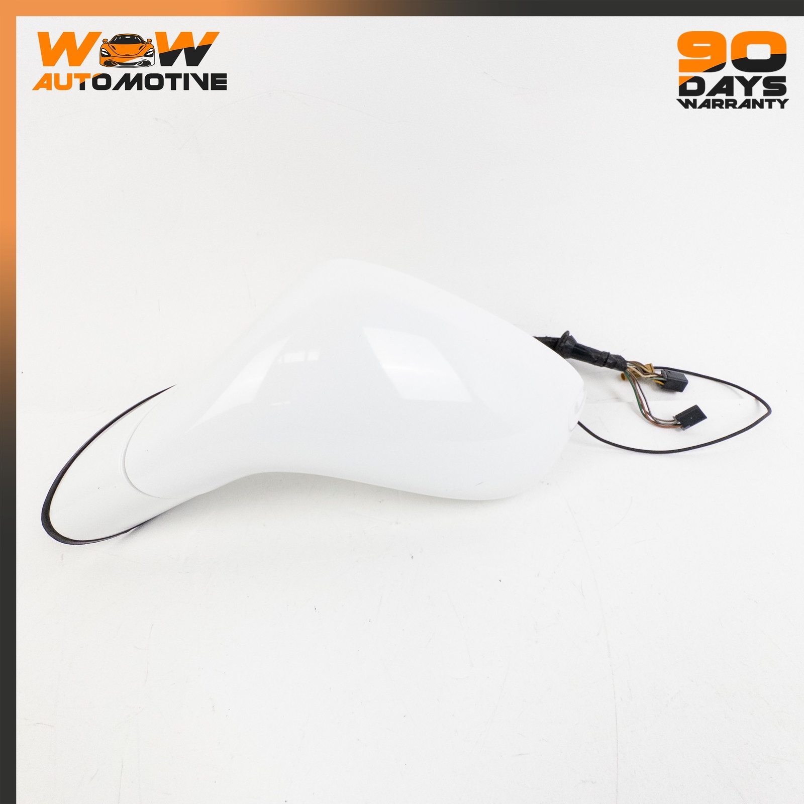 05-09 CHEVROLET CORVETTE C6 FRONT LEFT POWER FOLD DOOR MIRROR ASSEMBLY WHITE OEM