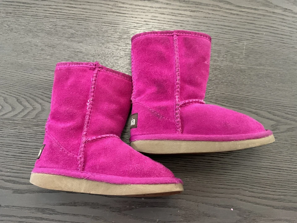 Botas Ukala by EMU Australia Niño Pequeño Talla K/E8 Gamuza/Lana Merino Rosa Foto 3 de 4