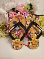 Havaianas Disney Mickey Mouse Sketch Flip Flops Size 13c / 1y NEW