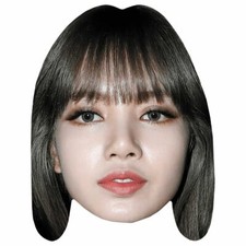 Lisa Blackpink  Lipstick Celebrity Mask, Flat Card Face