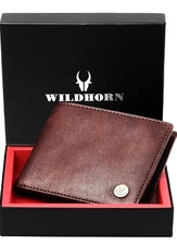 Genuine Leather Minimalist Bifold Wallets For Men RFID Blocking Slim Mens Wallet