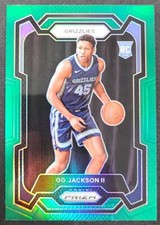 2023-24 Panini Prizm NBA Green Prizm GG Jackson II RC Memphis Grizzlies Rookie