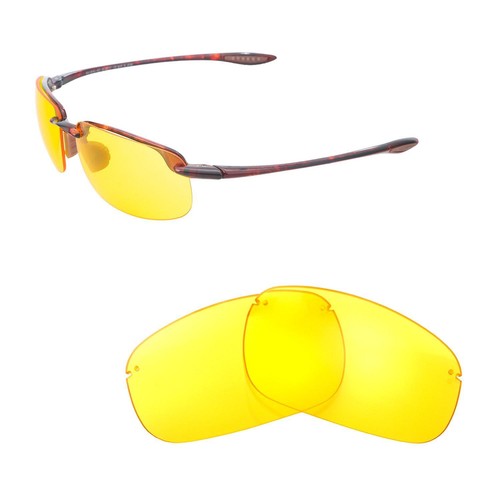 Walleva Yellow Non-Polarized Replacement Lenses For Maui Jim Ho'okipa - Picture 4 of 6