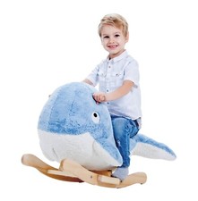 Whale Little Rocker with music and zipper plush rocking animal by Gerardo's Toys