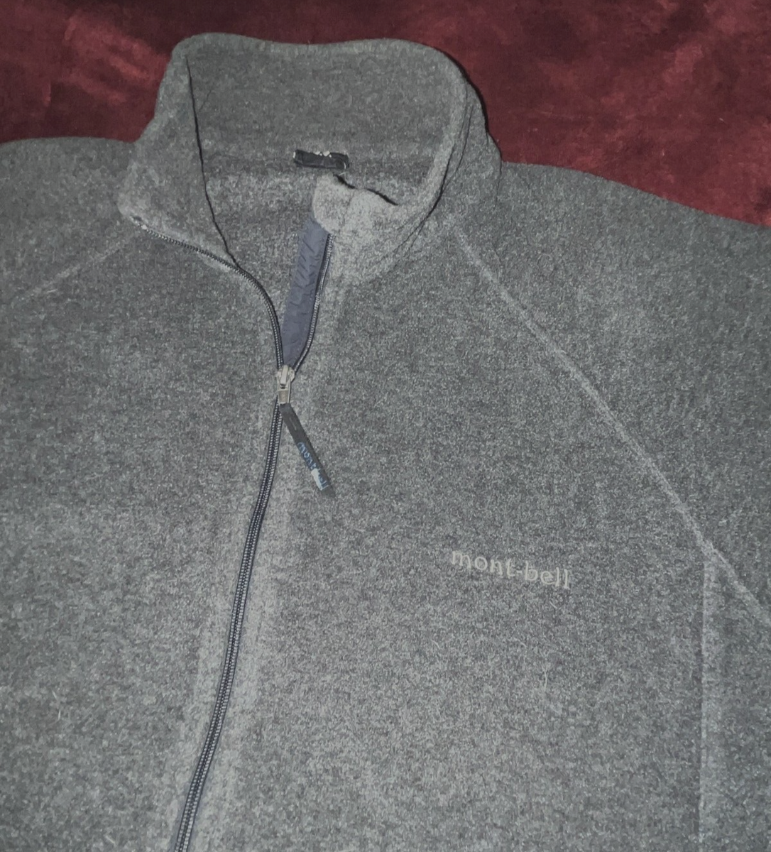 Vintage Mont Bell Chameece Fleece Jacket Full-Zip Gray Mens Medium 