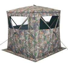 2-3 Person Hunting Blind Portable Pop Up Camouflage Ground Tent W/Storage Pocket