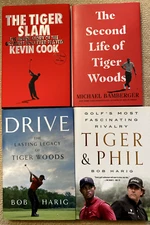 4 Tiger Woods hardcover books (see titles, authors in description)