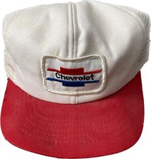Vintage 80s Chevrolet Patch Swingster Trucker Mesh Snapback Hat VTG