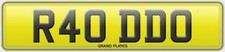 R40 DDO NUMBER PLATE ROD O REGISTRATION RODNEY NO FEES RODS REG ASSIGNED 4U RHOD