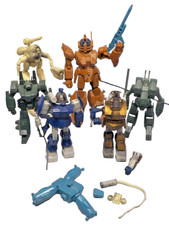 VINTAGE ROBOTECH / BATTLETECH LOT OF 6 - 2 broken limbs weapons and accessories