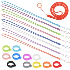 8Pcs Stylish Lanyard with Silicone Rings for Securing Pens Keys and Id Cards
