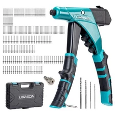 LIBRATON Professional Heavy Duty Rivet Gun, One-Handed Pop Rivet Gun Set, Rob...