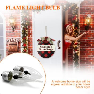 +$ FLICKER FLAME Candle Light Bulb CHRISTMAS Lamps E14/E27 High Quali