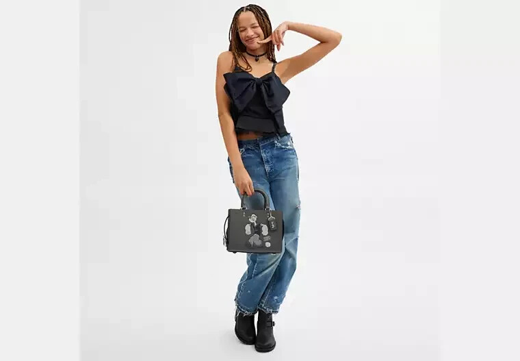 COACH x POPEYE Rogue 25 2way Leather Crossbody Shoulder Bag COACH x POPEYE Rogue 25 2way Leather Crossbody Shoulder Bag