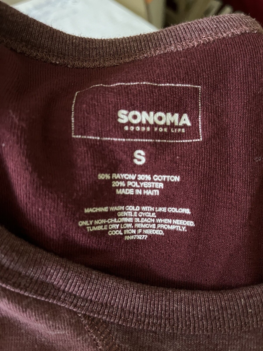 Sonoma Super Soft Long Sleeve Thermal Henley Men's Size Small (201