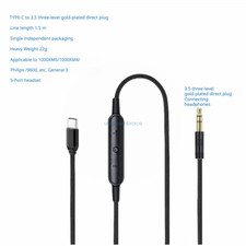 Audio Cable with Mic for SONY 1000XM5 9500 9600 bo upgrade TYPE-C to 3.5