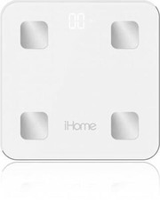 iHome Smart Scale - Digital with BT Connectivity LED Display - White