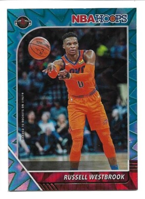 2019-20 Panini NBA Hoops Teal Explosion Russell Westbrook #129  Houston Rockets