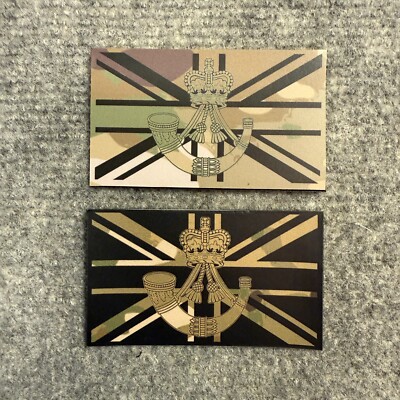 The Rifles Union Jack Flag IR Style Regiment Multicam Morale Patch 85mm ...