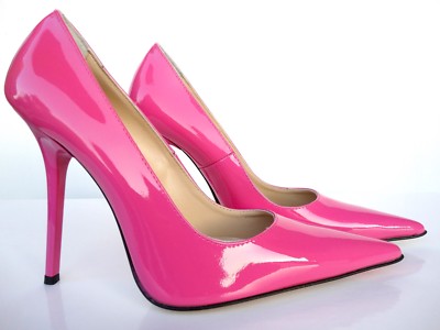 Escarpins Pointus GIOHEL ITALY - Cuir Verni Nude/rose - Talon 10-11 Cm - Taille 38 - Made In Italy