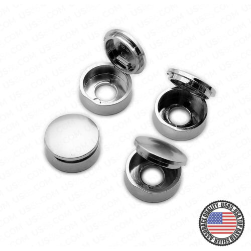 4x Car License Plate Frames Cover Hardware Hider Caps Front & Rear