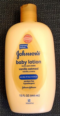 Johnson's Baby Vanilla Oatmeal Lotion Paraben Free Hypoallergenic 15 oz NEW