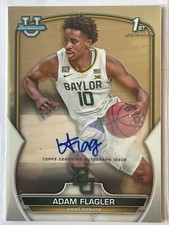 Adam Flagler 2022 Bowman University Chrome Prospect Auto RC 16 Baylor basketball