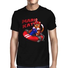 1Tee Mens Mario Kat Cat Gaming T-Shirt