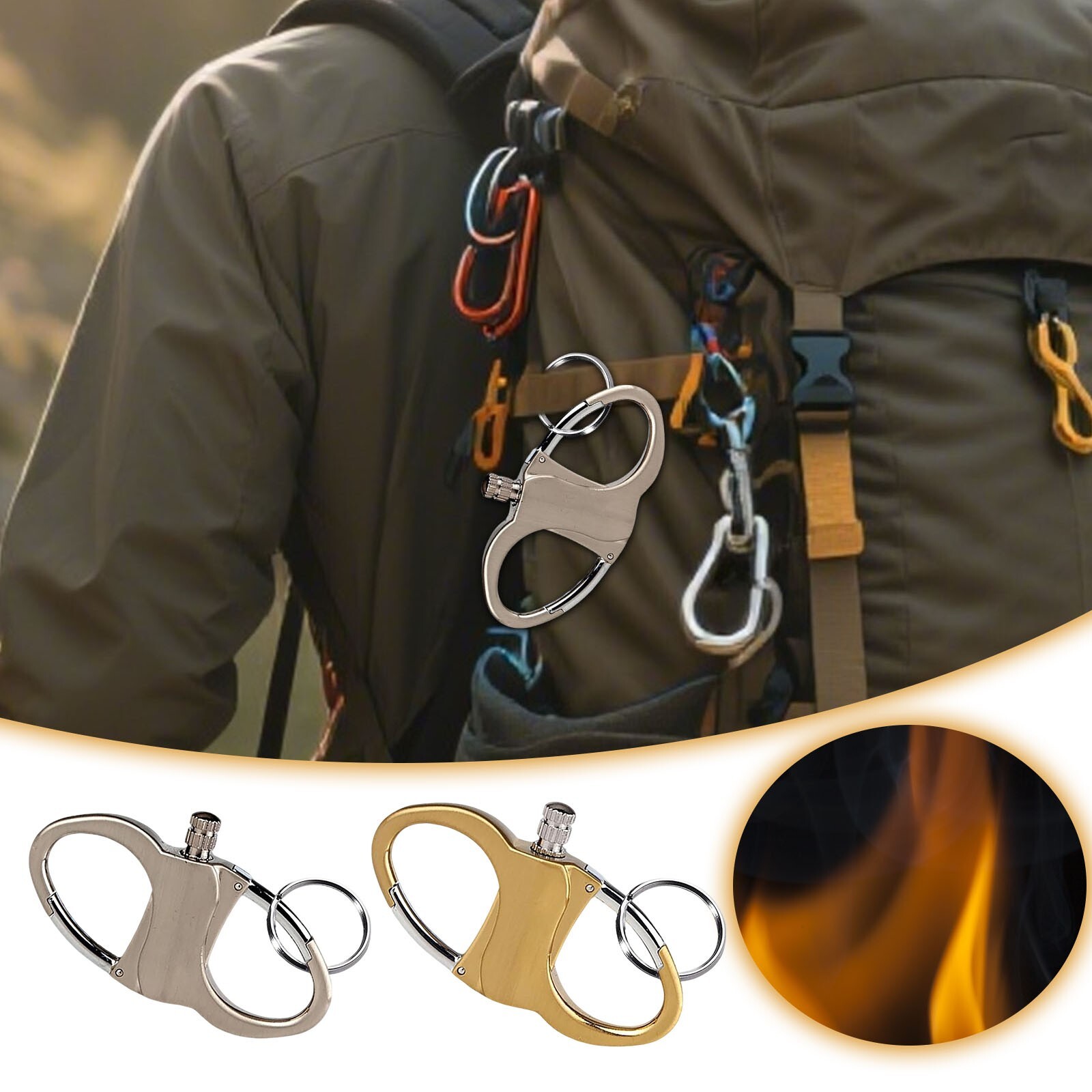 2025 Metal Keychain for Car Home Outdoor Durable Key Chain