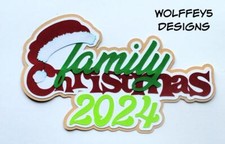 CRAFTECAFE CHRISTMAS FAMILY TITLE premade paper piecing scrapbook diecut piece