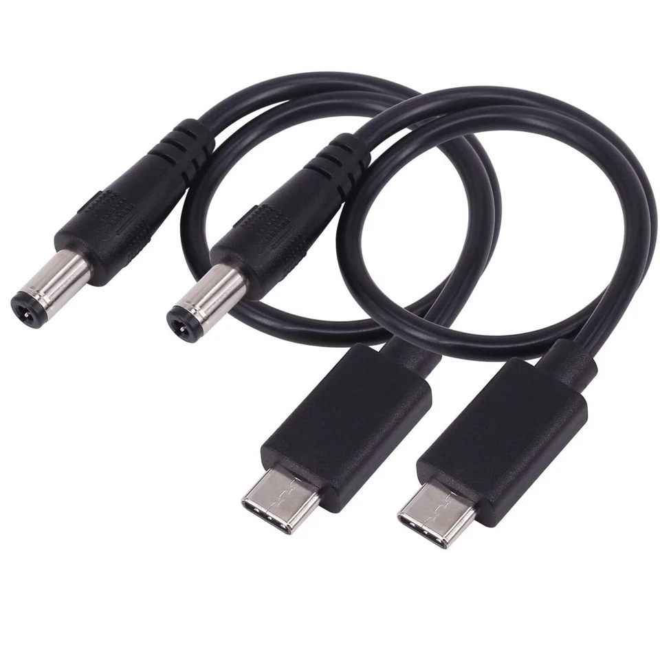 USB 3.1 Type C Male to DC 5.5 x 2.5mm Male Power Extension Adapter Charger Cable - Image 4 of 4
