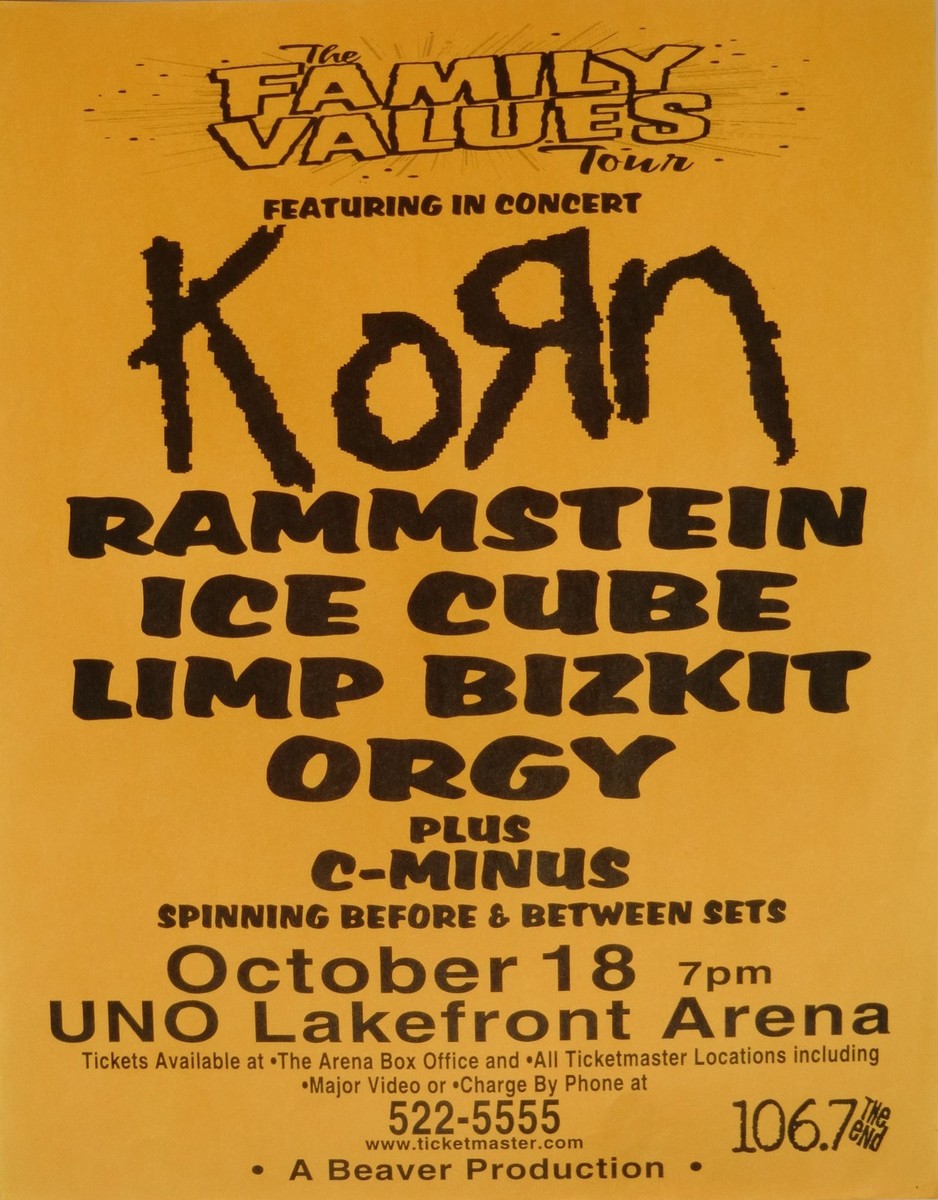 KORN / RAMMSTEIN / ICE CUBE / LIMP BIZKIT 1998 NEW ORLEANS CONCERT