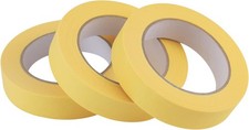 3-Pack Automotive Refinish Masking Tape Yellow 25mm x 55m
