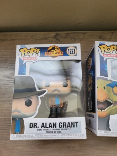 Funko POP Movies Dr. Alan Grant #1221 #1206 Jurassic World Dominion Figures - Picture 5 of 13