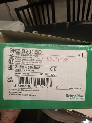 SCHNEIDER ELECTRIC SR2B201BD COMPACT SMART RELAY ZELIO LOGIC