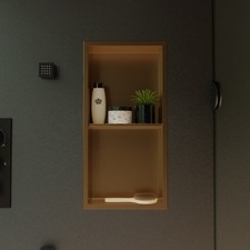 ALFI brand ABNP1224 12" Stainless Steel Recessed Shower Shelf - Gold
