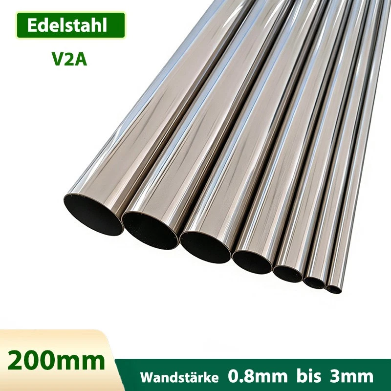 20,00€/m) Edelstahlrohr V2A Geländerrohr 42,4x2mm von 100-3000mm