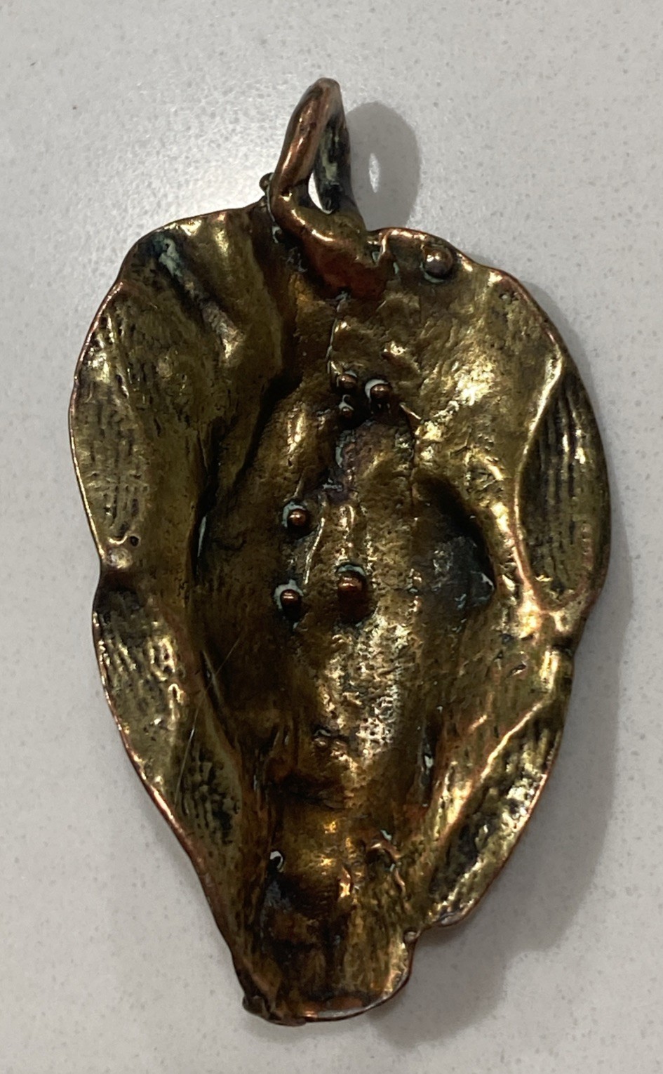 DRAMATIC Brutalist Abstract FACE MASK Pendant Nec… - image 4