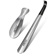 NINEMAX Extra Long Handle Shoe Horn 16.5" 7.5" 16.5 Inch, 2pcs-a-silver