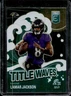 2024 Panini Donruss Elite Lamar Jackson Title Waves Green #1 Ravens