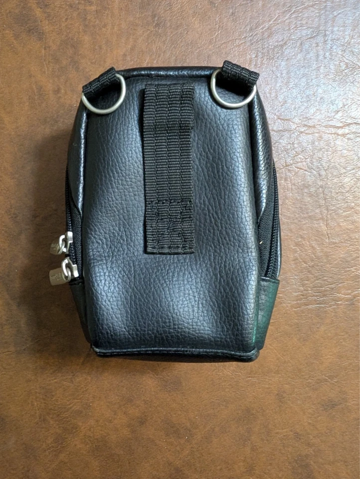 Targus pequena bolsa de couro preta para câmera com alça de transporte estojo compacto - Imagem 3 de 4