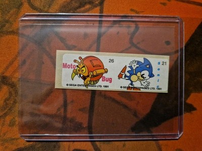SONIC THE HEDGEHOG 1991 Sega Enterprises Ltd BUBBLE GUM Sticker No.21 VERY RARE