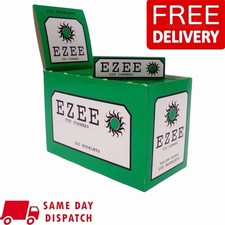 New Full Box of Ezee Green Rolling  Cigarette Papers Standard Size Cut Corner