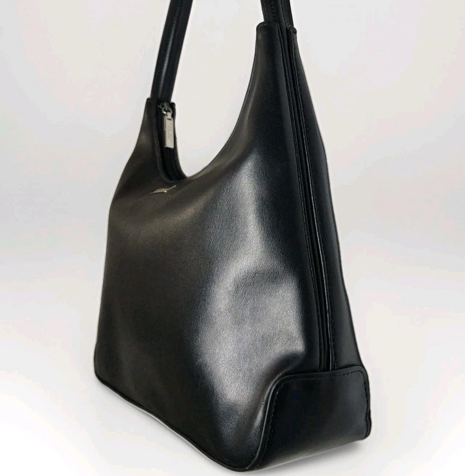 Bolso de Hombro Nine West Negro Cartera Cuero Vegano Cierre con Cremallera Superior, Bolsillo Interior Foto 2 de 4