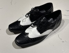 Stacy Adams Tinsley Wingtip Oxford Men's Shoes Black White Lace Up Size 12